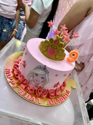 Iconic Barbie Pink Cream N Fondant Cake