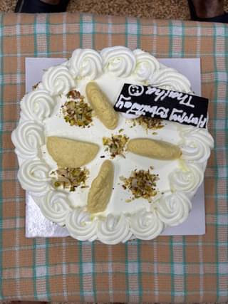 Rasmalai Pista Whipped Cream Cake