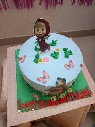 Fun Masha N Bear Theme Cake