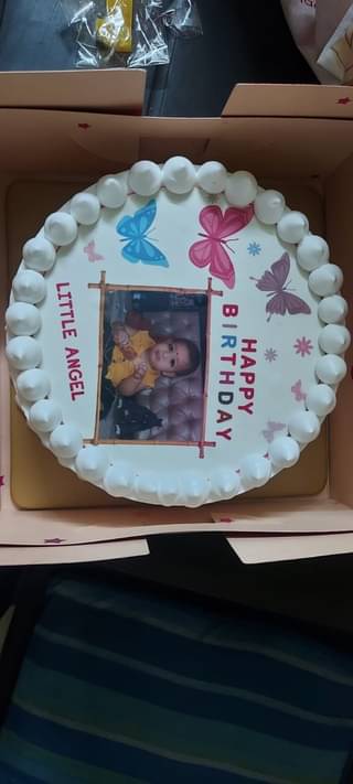 Colourful Butterfly Photo Cake