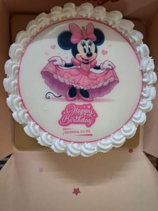 Mini Mouse Birthday Photo Cake