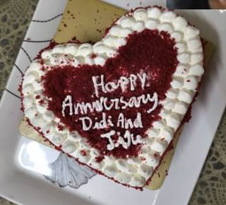 Heart Shape Red Velvet Crumb Cake