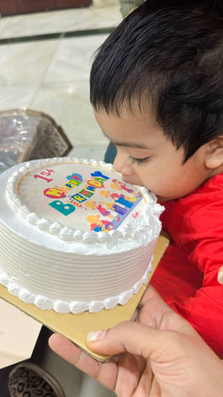 First Bday Photo Cake