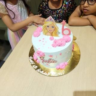 Crystals Barbie Cream Cake