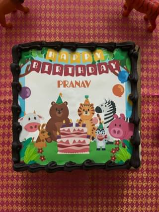 Dreamy Jungle Photo Cake