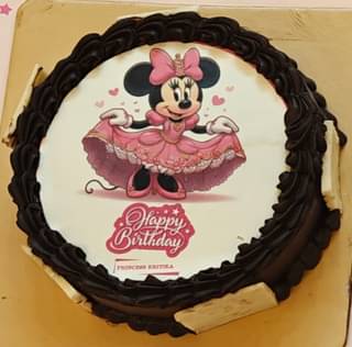 Mini Mouse Birthday Photo Cake