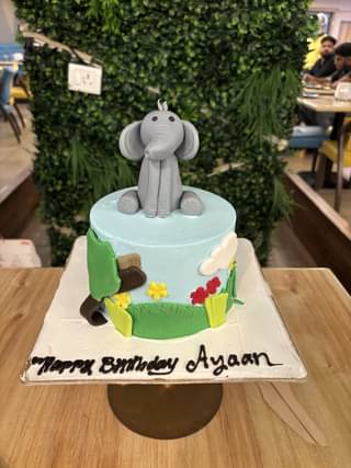 Elephant On Clouds Cake