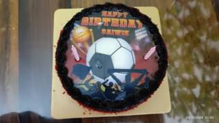 Delicious Football Photo Cake