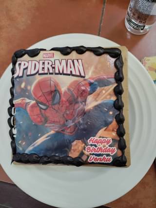 Super Spiderman Photo Cake