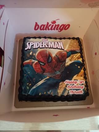 Super Spiderman Photo Cake