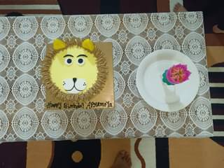 Gorgeous Lion Cream Cake