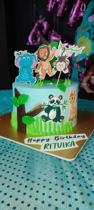 Jungle Paradise Theme Cake