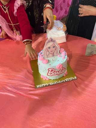 Crystals Barbie Cream Cake