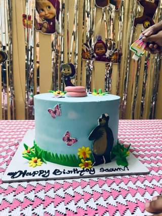 Fun Masha N Bear Theme Cake