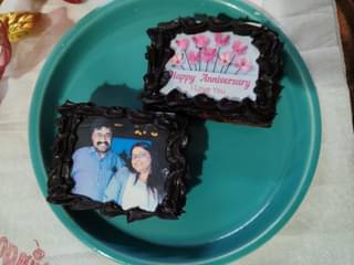 Personalised Anniversary Brownie