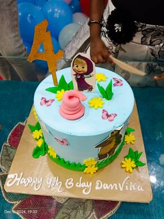 Fun Masha N Bear Theme Cake