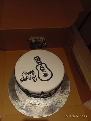 Musical Guitar Chords Cake