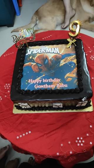 Super Spiderman Photo Cake