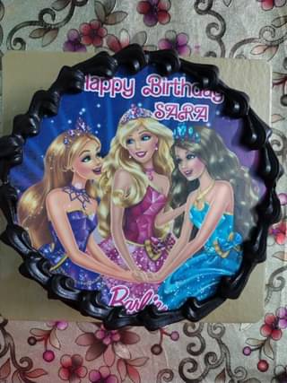 Barbie Birthday Photo Cake