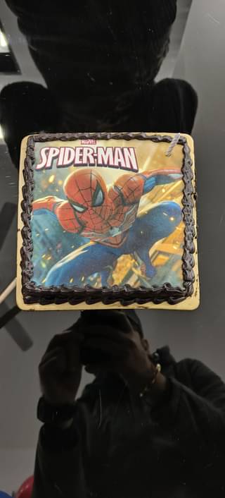 Super Spiderman Photo Cake