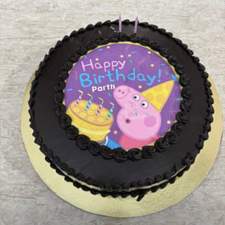 Edible Peppa Pig Chocolate Poster Cake