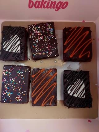 Set Of 6 Choco Love Brownies