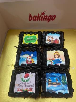 Set of Six Personalised Choco Brownies