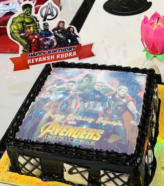 Epic Avengers Photo Cake