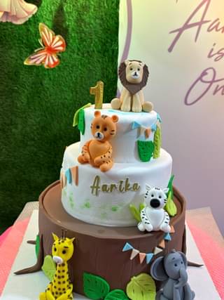 Three Tier Animal Kingdom Cake