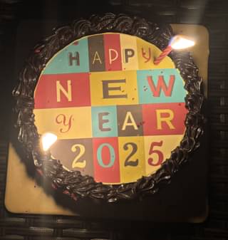 Enticing Happy New Year Photo Cake