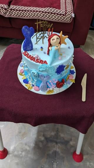 Adorable Mermaid Fondant  Cake