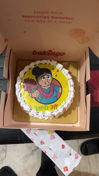 Vibrant Poster Cake for Pyaari Maa