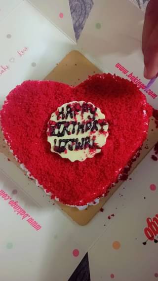 Heart Shaped Red Velvet Cake