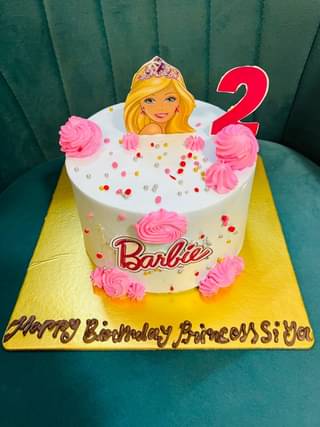 Crystals Barbie Cream Cake