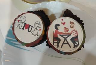 I Love You Cupcakes 2 Pieces