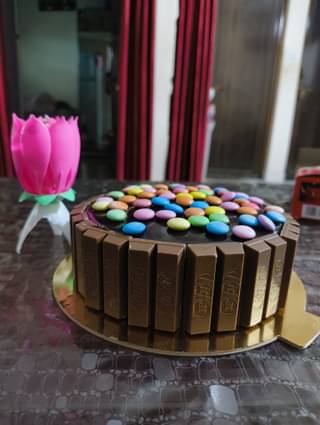 Gems & KitKat Chocolate Truffle Cake