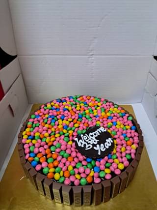 Gems & KitKat Chocolate Truffle Cake