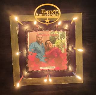 Anniversary Photo Cake Square Shape