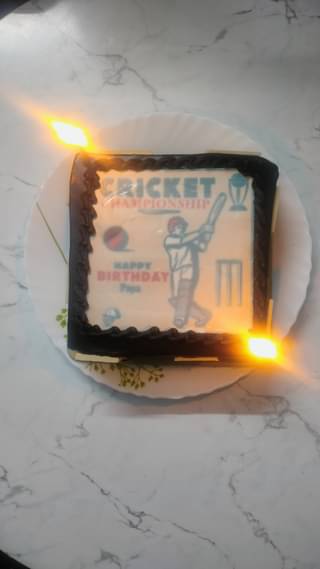 Personalised Cricket Lover Photo Cake