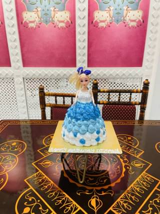 Barbie Doll Cream Cake