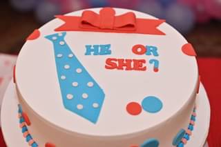 Surprise Baby Shower Fondant Cake