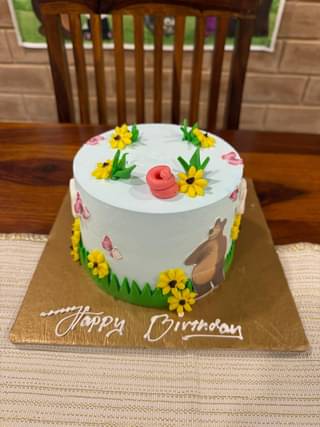 Fun Masha N Bear Theme Cake