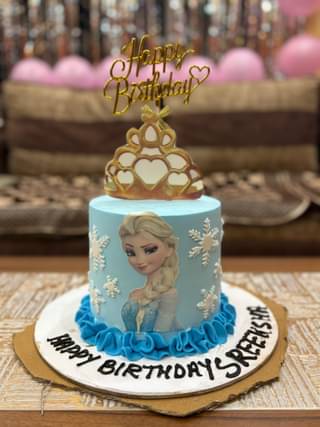 Frozen Princess Cream Cake