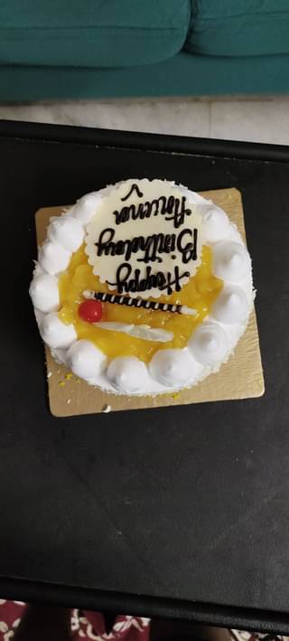 Teacher Day Pineapple Cream Cake