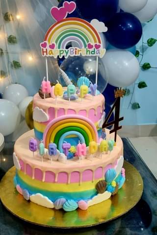 Seashell Rainbow theme Cake 