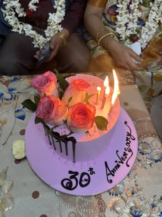 Enchanting Pink Rose Cake