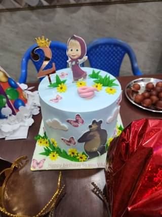 Fun Masha N Bear Theme Cake