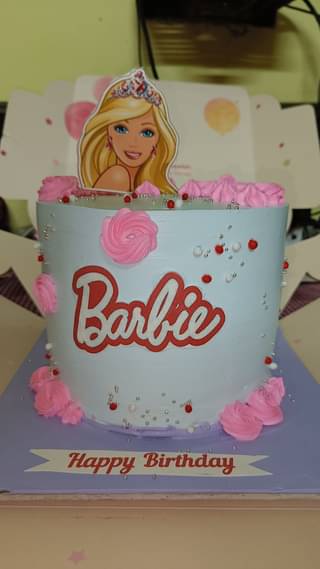 Crystals Barbie Cream Cake