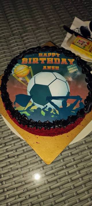 Delicious Football Photo Cake