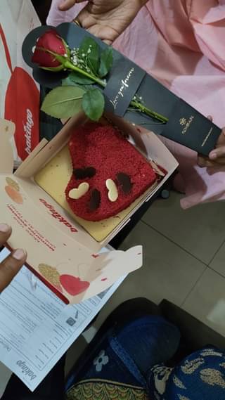 Red Velvet Heart Shape Cake